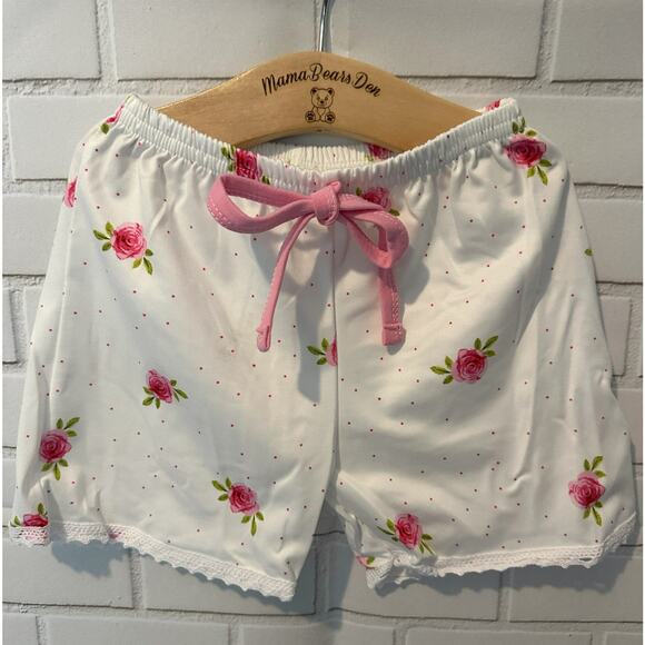 Toddler Girls Honeydew USA 2T Pink Polka Dot Pink Rose Lace Shirt and Shorts Set - Picture 5 of 8